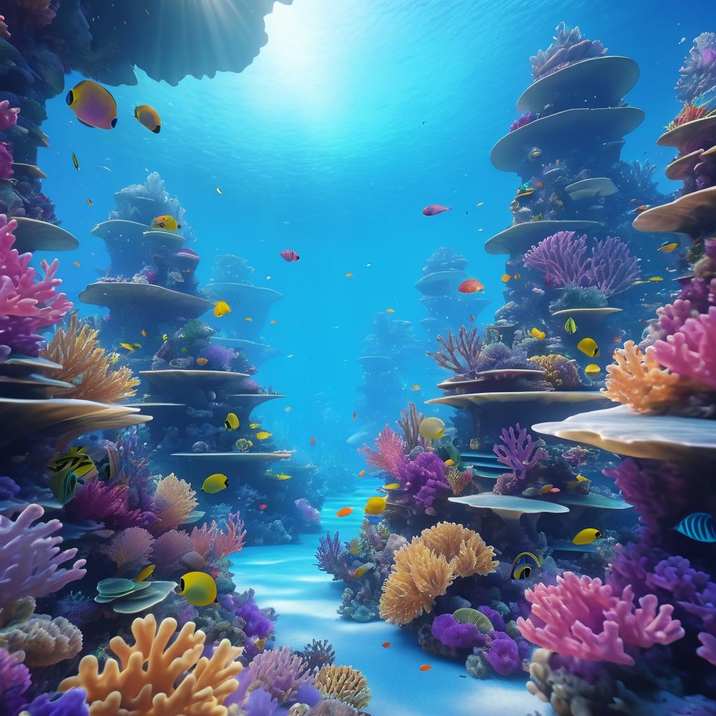 Enchanted Underwater Kingdom with Coral Reefs