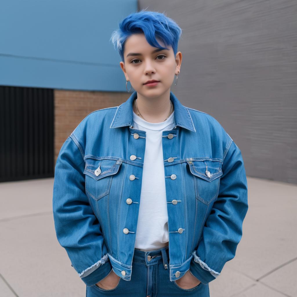 Stylish Non-Binary Fashion Portrait