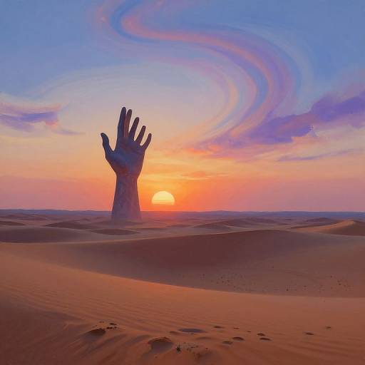 Surreal Dreamscape with Distorted Tower