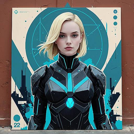 Elle Fanning as Cortana in Halo 2