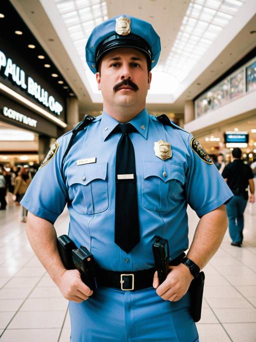 Professional Cosplay Photography in Mall Cop Costume