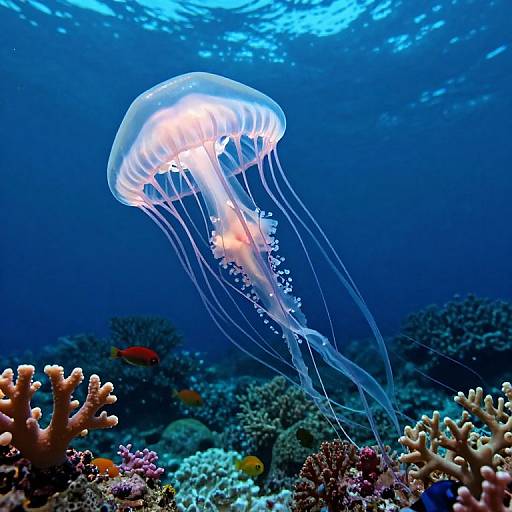 Enchanted Luminescent Jellyfish Close-Up