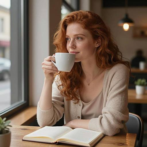 Cozy Café Moments: A Relaxed Portrait