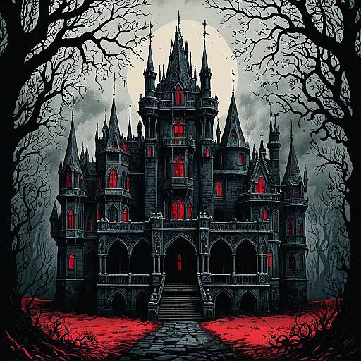 Gothic Revival Enchanted Castle Art Print