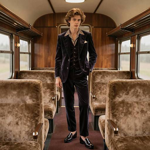 70s Nostalgic Perfumer in Velvet Suit