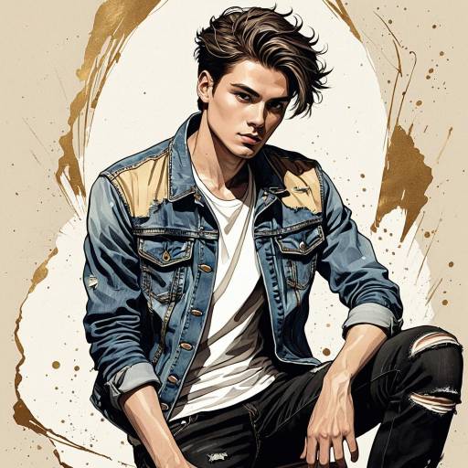 Graphic Novel Style Young Man Portrait