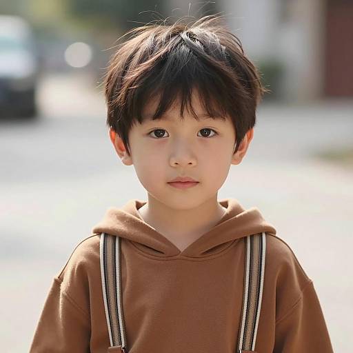 Charming Outdoor Portrait of a Young Boy