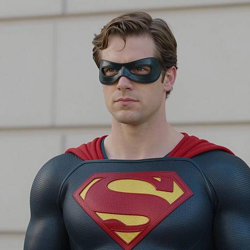 Realistic Young Superhero in Action