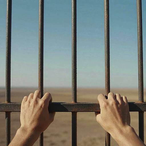 Longing Behind Bars Under Turner Sky