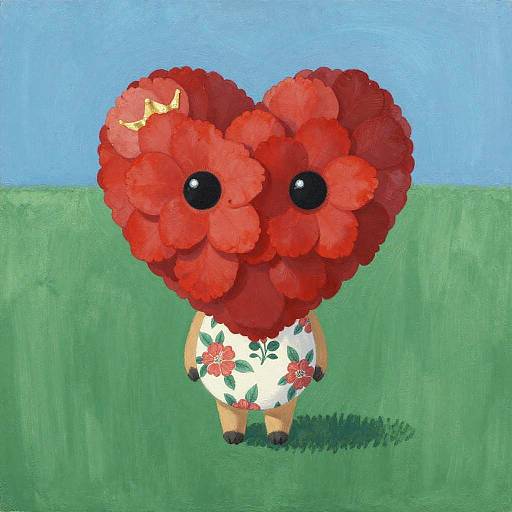 Animal with Floral Crown Painting