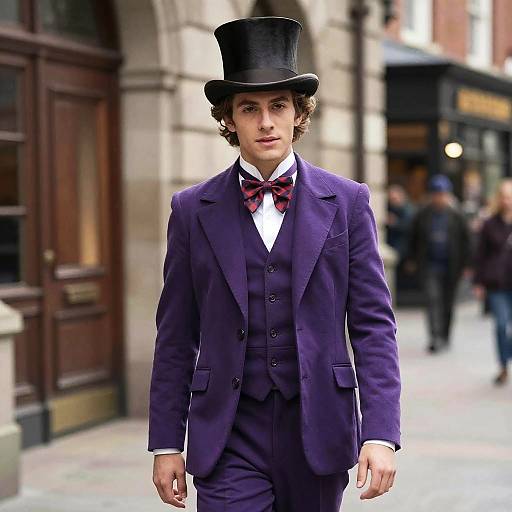 Willy Wonka in Purple Suit