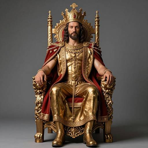 Majestic King on Throne
