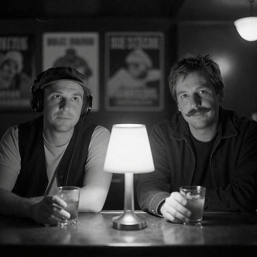 Noir Bar Portrait of Two Men
