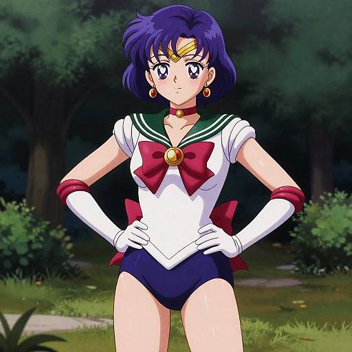Sailor Saturn Character in Garden