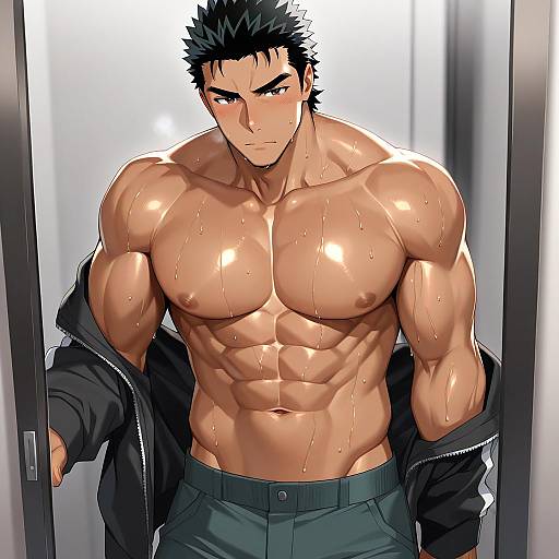 Illustration of Akihiro altland, gundam in the style of Saikawa yusa