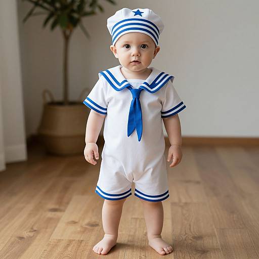 Infant in Classic Sailor Costume