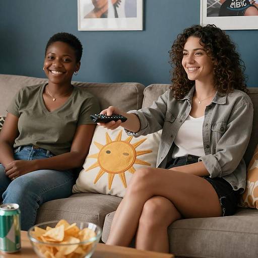 Casual Couch Moment with Friends