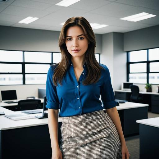 Professional Woman in Modern Office Wear