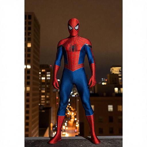 Spider-Man Overlooking the Night City