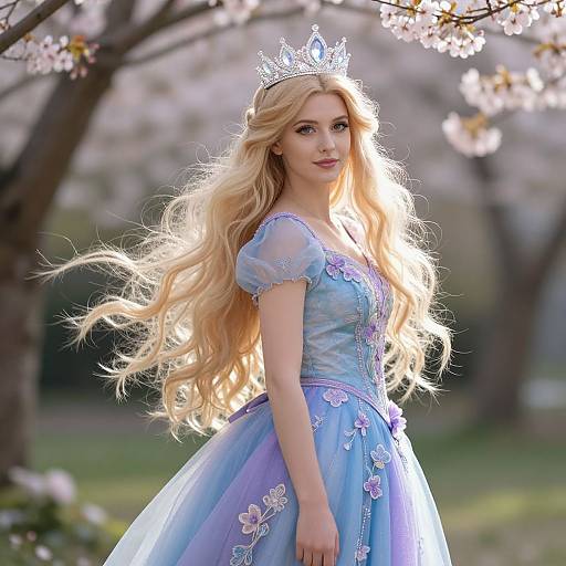 Elegant Enchanted Garden Woman