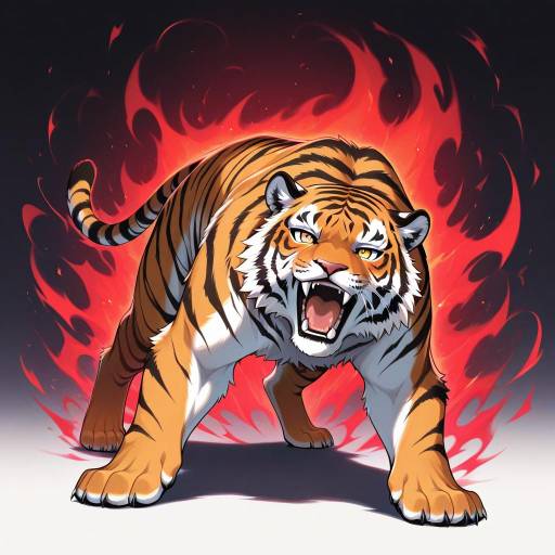 Dynamic Malayan Tiger in Full Glory Dynamic Malayan Tiger in Full Glory