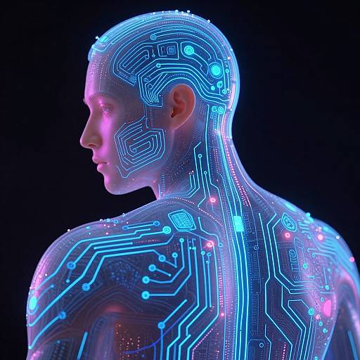 Cyberpunk Neon Circuit Imprinting