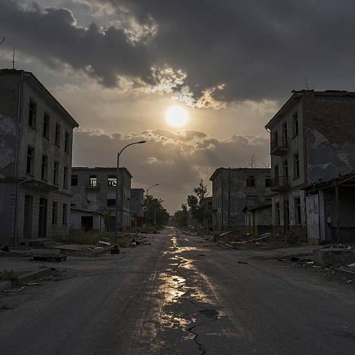 Post-Apocalyptic Urban Scene in Despair