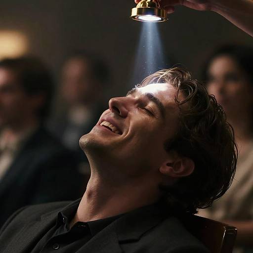 Ecstatic Person in Cinematic Magic Light