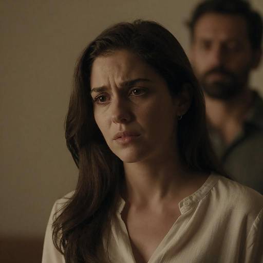 Close-Up Portrait of Concerned Woman