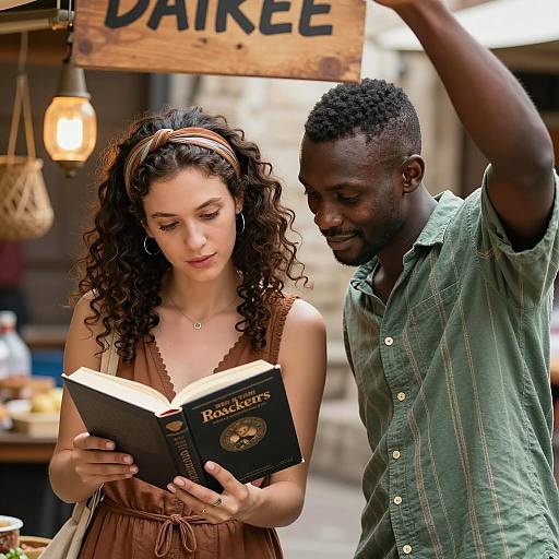 Captivating Market Scene with Two People