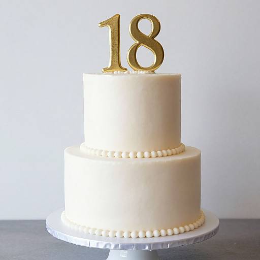 Elegant Two-Tier 18th Birthday Cake