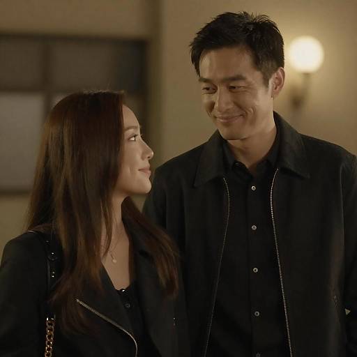 Couple Sharing a Moment in Dim Light