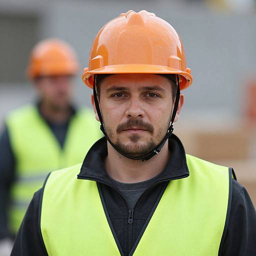 Realistic Male Construction Worker Portrait