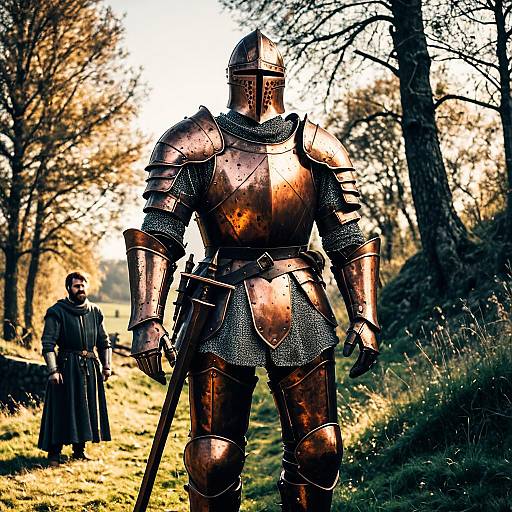 Copper Knight in Medieval Armor