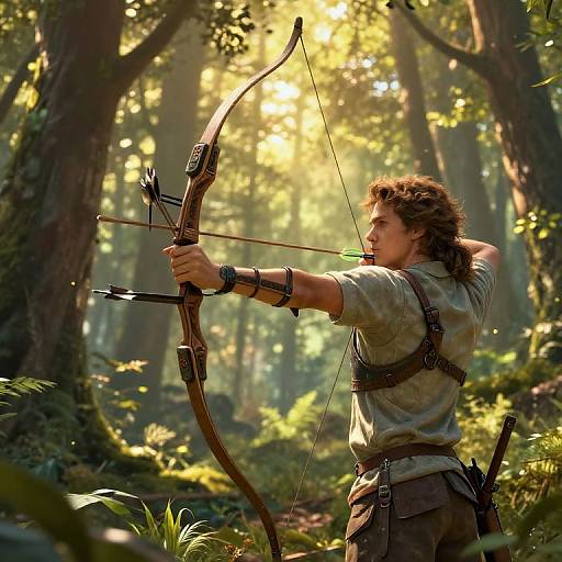 Skilled Archer in Lush Forest
