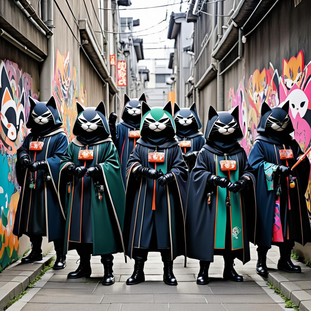 Manga Cat Warriors in Urban Adventure