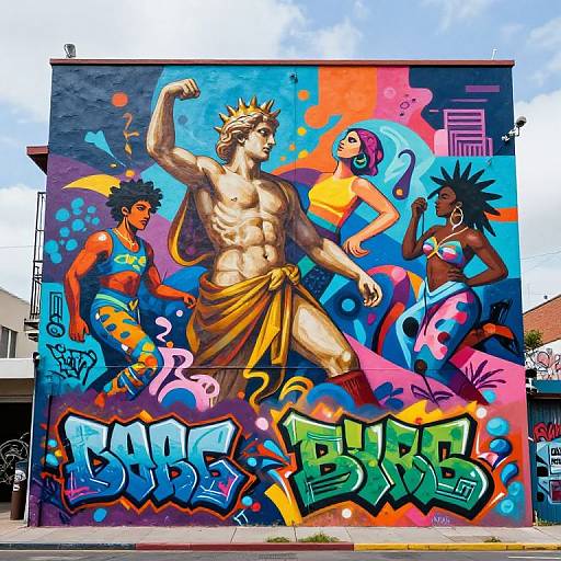 Colorful Urban Mural of Freedom