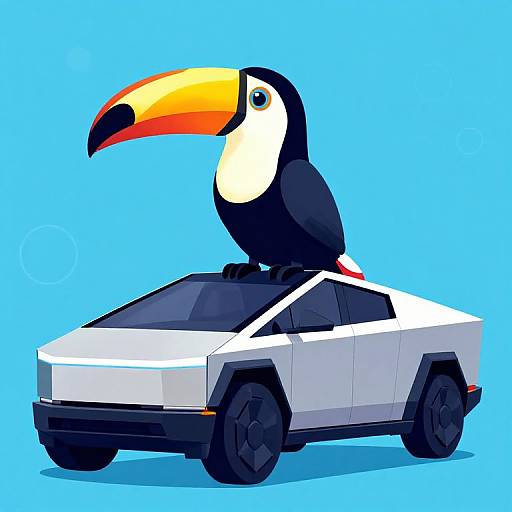 IoT Vector Toucan on Cybertruck