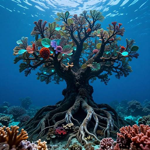 Majestic Otherworldly Ocean Tree