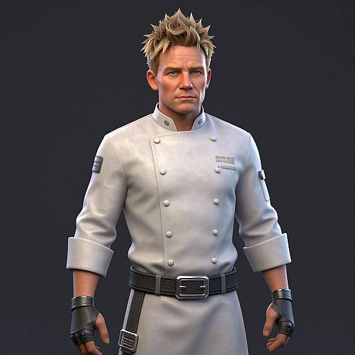 Futuristic Gordon Ramsay Chef 3D Render