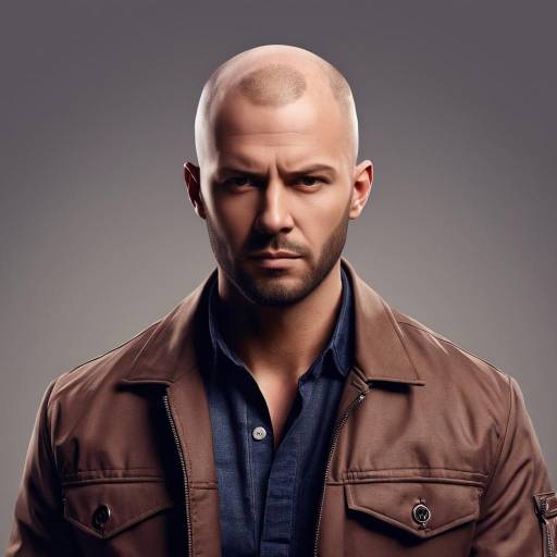 Realistic Portrait of a Frowning Man
