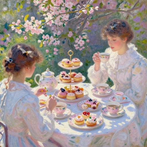 Impressionistic Bumblebee Tea Party