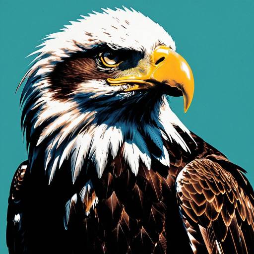 Andy Warhol Style Fierce Eagle Artwork