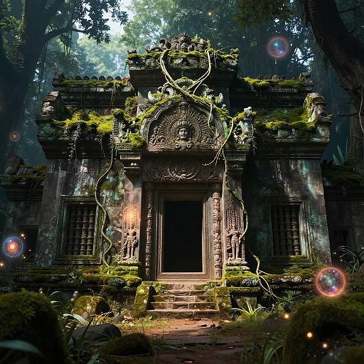 Mystical Glowing Ancient Ruins