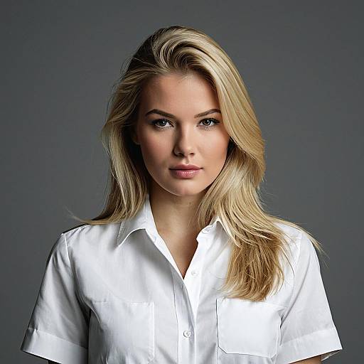 Stylish Short Sleeve Blouse Portrait