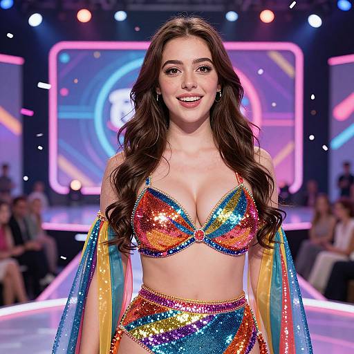 Vibrant Singing Contest Costume