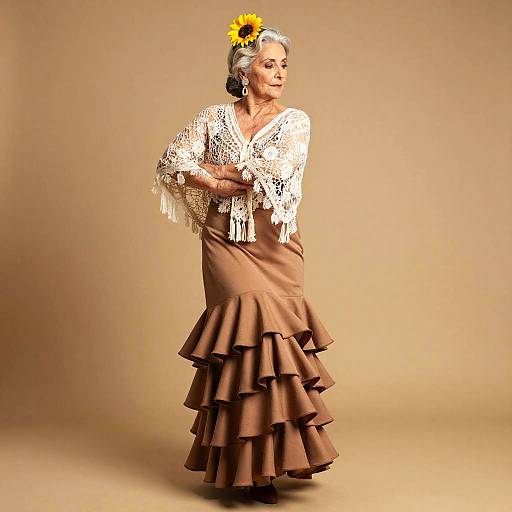 Serene Elder Flamenco Portrait
