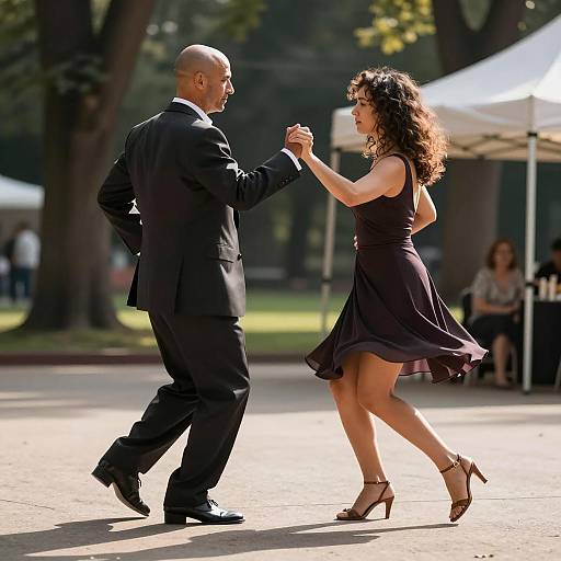 Couple Dancing Outdoors