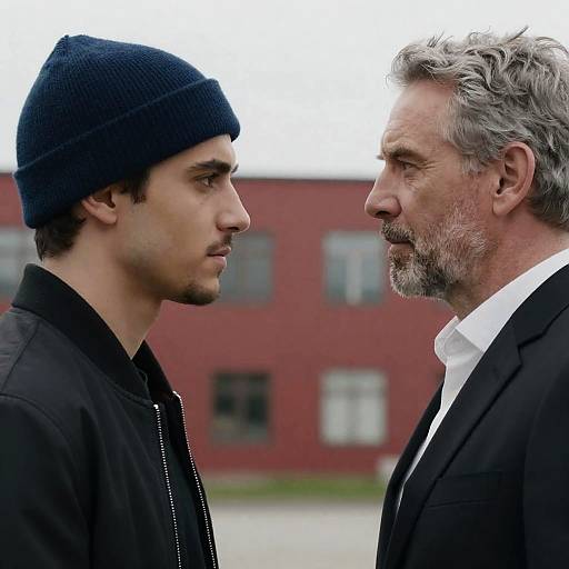 Intense Close-Up of Two Men