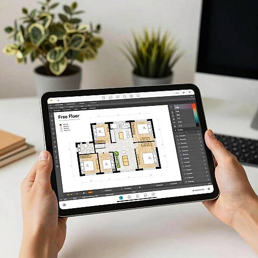 Architect Using Interactive Floor Plan App